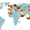 Cuisine du monde map